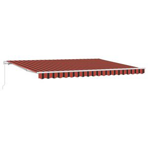 vidaXL Utdragbar markis Orange och Brunt 450 x 300 x 165 cm