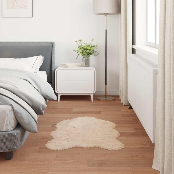 vidaXL Fusk Skinnmatta Tafalla Beige 60 x 90 cm Polyester