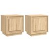 vidaXL S&auml;ngbord 2 st sonoma-ek 44x35x45 cm konstruerat tr&auml;