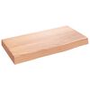 vidaXL Bordsskiva ljusbrun 40x20x4 cm behandlad massiv ek