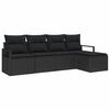 vidaXL Soffset 5 st Svart konstrotting