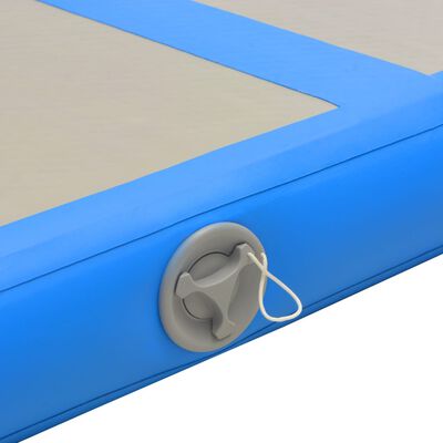 vidaXL Uppblåsbar gymnastikmatta med pump 300x100x10 cm PVC blå
