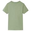 T-shirt med korta ärmar för barn ljus khaki 92