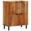 vidaXL Sideboard med hylla Brun 60 x 33,5 x 75 cm Massivt mangotr&auml;