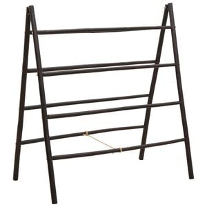 vidaXL Dubbelsidig filtstege Svart 90 x 50 x 100 cm Bambu