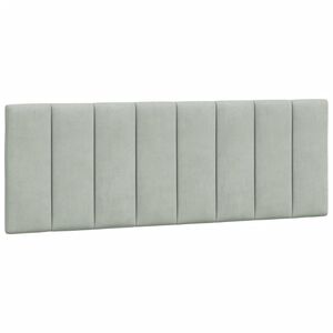 vidaXL Headboard Cushion "Hanko" Light Grey 120 cm Velvet
