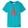 vidaXL T-shirt med korta &auml;rmar f&ouml;r barn m&ouml;rk mintgr&ouml;n 128
