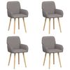 vidaXL Matstolar 4 st Tyg Taupe 56,5 x 50 x 87,5 cm