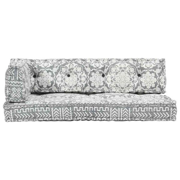 vidaXL Dynor till pallsoffa ljusgr&aring; tyg lappt&auml;cke