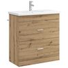 vidaXL Badrumsm&ouml;belset Artisan-ek 81 x 40 x 84,5 cm Konstruerat tr&auml;