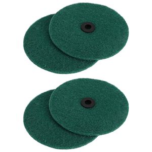 vidaXL Golvpoleringsmaskin 4 st &Oslash; 14 cm M&ouml;rkgr&ouml;n Mikrofiber