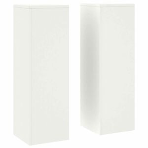 vidaXL V&auml;xtst&auml;ll 2 pcs Vit 24 x 24 x 75 cm St&aring;l