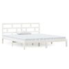vidaXL S&auml;ngram massiv furu 135x190 cm vit