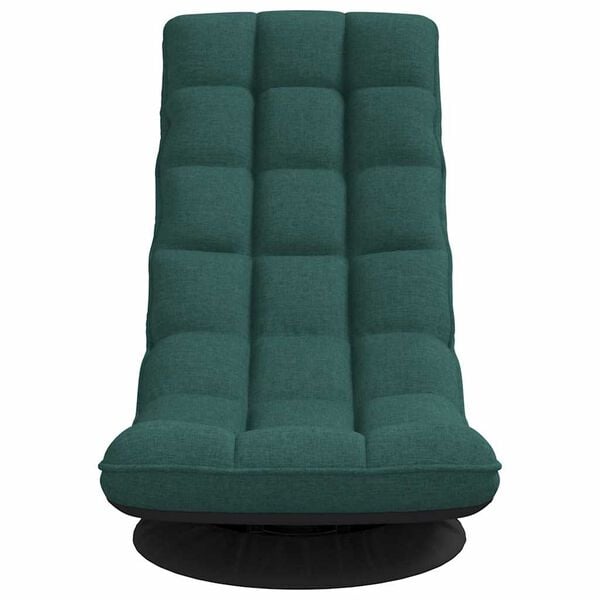 vidaXL Snurrbar golvstol mörkgrön 70x51x79 cm tyg