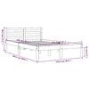 vidaXL Sängram utan madrass vaxbrun 120x200 cm massiv furu