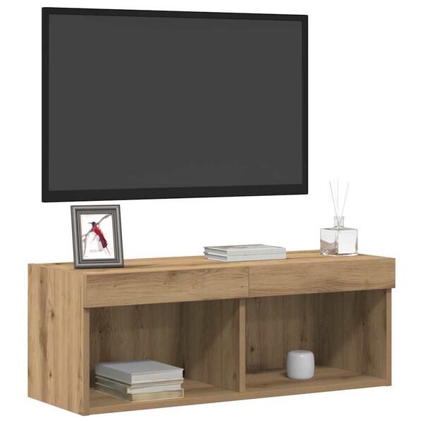 vidaXL TV-bänkset 2 pcs Artisan Ek 80 x 30 x 30 cm Konstruerat trä