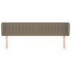 vidaXL Sänggavel med kanter taupe 163x23x78/88 cm tyg