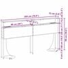 vidaXL F&ouml;rvaringshuvudgavel med hylla Svart ek 200 cm Konstruerat tr&auml;