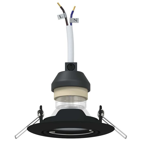 vidaXL Spotlight 6 pcs Svart 9 x 9 x 2.5 cm Metall