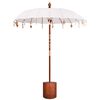vidaXL Balinesiskt parasoll med fot Rund 190 x 190 x 295 cm