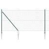 vidaXL St&auml;ngselstolpe Gr&ouml;n 1 x 25 m (60 x 60 mm n&auml;t) St&aring;l