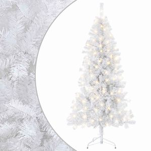 vidaXL Plast Hingad Julgran 150 cm 150 LED-lampor Varmvit
