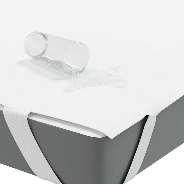 vidaXL Madrasskydd vit 100x220 cm vattent&auml;t