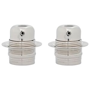 vidaXL Lamph&aring;llare 2 st Satin Nickel E27