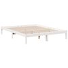 vidaXL Sängram utan madrass extra lång vit 160x210 cm massiv furu