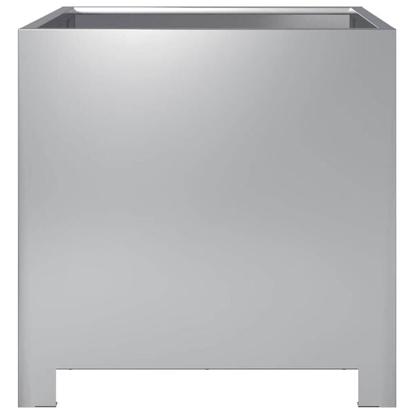 vidaXL Trädgårdskruka 40x40x40 cm galvaniserat stål