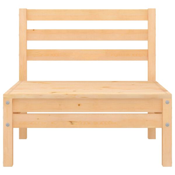 vidaXL Mittensektion till trädgårdssoffa 2 st massiv furu