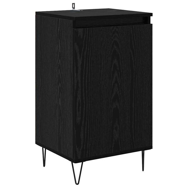 vidaXL Sideboard V&auml;ggmonterad Svart Ek 40 x 35 x 70 cm Konstruerat tr&auml;