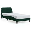 vidaXL Bed Frame "Dover" Dark Green 90x200 cm Velvet