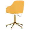 vidaXL Snurrbar kontorsstol gul sammet