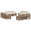 vidaXL Tr&auml;dg&aring;rdsoffset 12 pcs Beige konstrotting