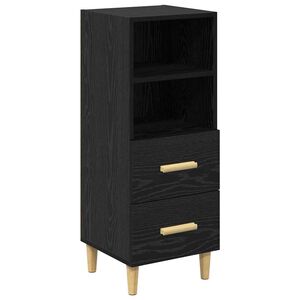 vidaXL Sideboard med l&aring;da Svart ek 34 x 34,5 x 90 cm Konstruerat tr&auml;