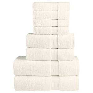 vidaXL Premium handdukar 8 st SOLUND gr&auml;ddvit 600 gsm