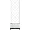 vidaXL Odlingslåda med spaljé vit 40x40x121,5 cm PP