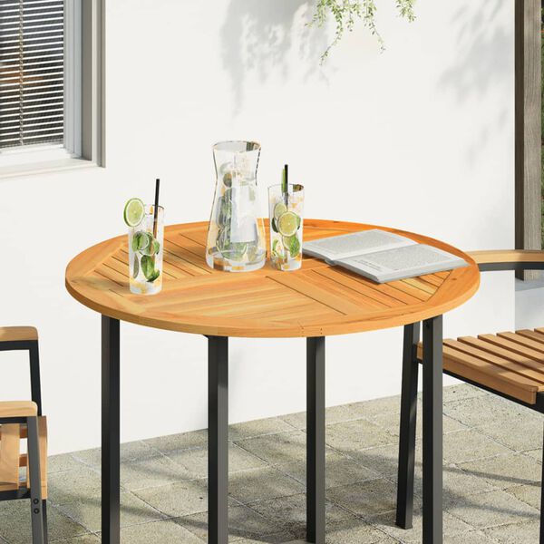 vidaXL Bordsskiva Ø90x2,2 cm rund massivt akaciaträ