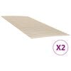vidaXL S&auml;ngribbors&auml;ttning med 48 ribbor 2 st 90x200 cm