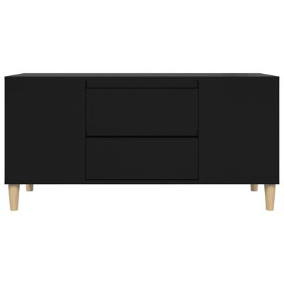 vidaXL Tv-bänk svart 102x44,5x50 cm konstruerat trä