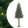 vidaXL Smal julgran Gr&ouml;n 210 cm PVC och solid furu