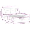 vidaXL Bed Frame without Mattress "Hvar" Taupe 120x200 cm Fabric