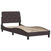 vidaXL Bed Frame without Mattress Dark Brown 90x200 cm Fabric