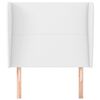 vidaXL Sänggavel med kanter vit 93x23x118/128 cm konstläder