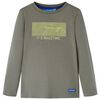T-shirt med l&aring;nga &auml;rmar f&ouml;r barn khaki 128
