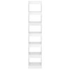 vidaXL Bokhylla/Rumsavdelare h&ouml;gglans vit 40x30x198 cm