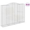 vidaXL Gabioner b&aring;gformade 10 st 300x50x220/240 cm galvaniserat j&auml;rn