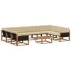 vidaXL Utomhussoffset 10 st Naturlig och Beige