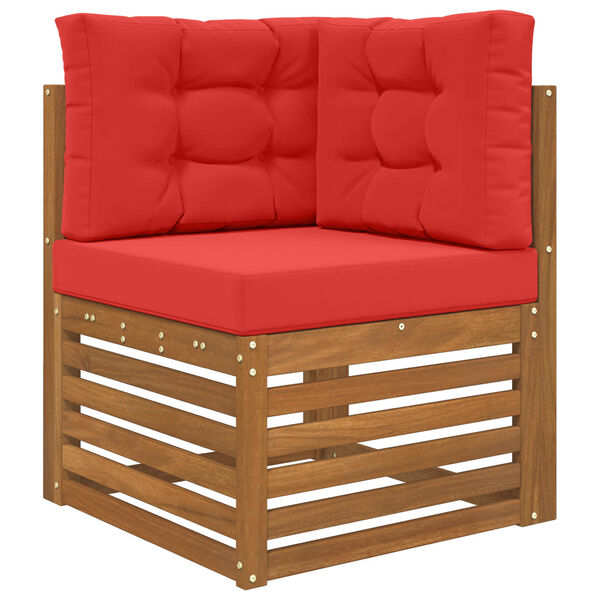 vidaXL Utomhus Soffa Kudde 3 pcs R&ouml;d Polyester